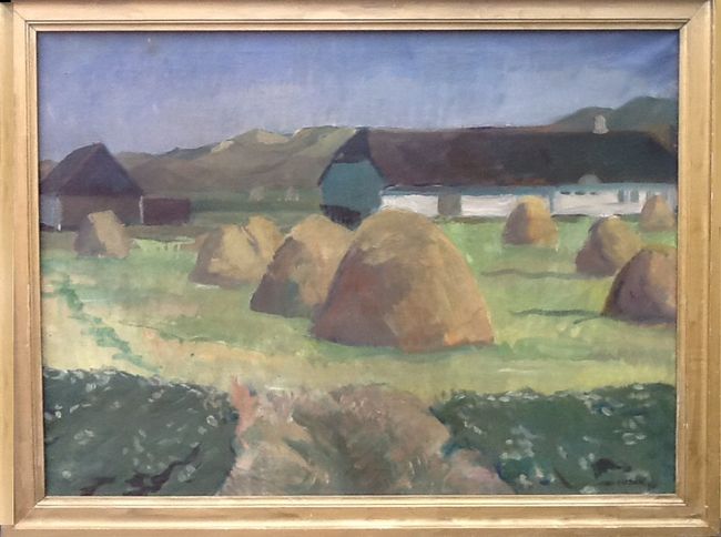 Strandfogedgaarden. Maleri af Vedel Tage Egebæk, 1943. 88 x 118